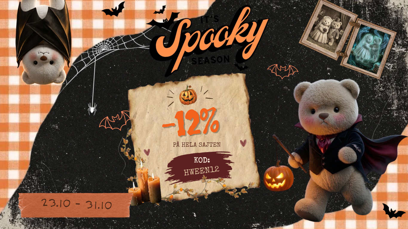 Spooky season: -12% på hela sajten med koden HWEEN12, 23.10–31.10